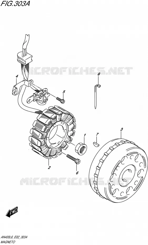 ALLUMAGE ROTOR - STATOR Suzuki SCOOTER 400 BURGMAN 2016  AN400A L6 (E19)