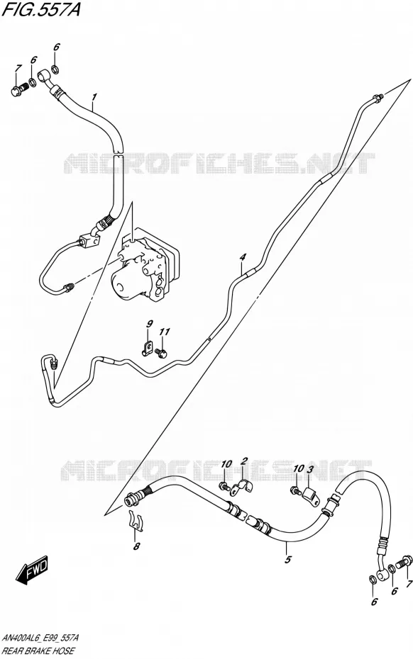 DURITE DE FREIN ARRIERE Suzuki SCOOTER 400 BURGMAN 2016  AN400A L6 (E99)