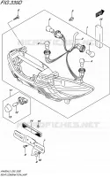 ENSEMBLE FEU ARRIERE (N/REFLECTOR) (AN400ZAL5 E99) pour Suzuki BURGMAN 400 2015
