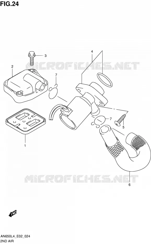 SYSTEME RECYCLAGE GAZ ECHAPPEMENT Suzuki SCOOTER 650 BURGMAN 2014  AN650Z L4 (E02,E19)