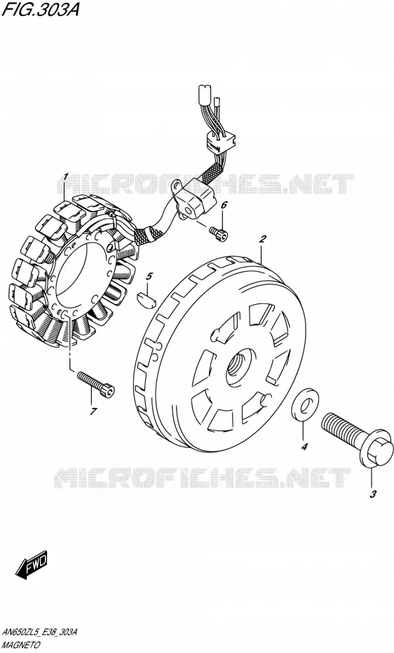 ALLUMAGE ROTOR - STATOR Suzuki SCOOTER 650 BURGMAN 2015  AN650Z L5 (E38)