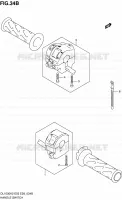 COMMODOS (MODELE K5/K6) pour Suzuki V-STROM 1000 2006