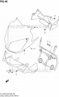 SUPPORT CARENAGE AVANT (MODELE K2/K3) pour Suzuki V-STROM 1000 2006
