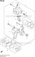 ETRIER DE FREIN ARRIERE SUSPENSIONS/FREINAGE/ROUES 1000 suzuki-moto V-STROM 2014 11044092