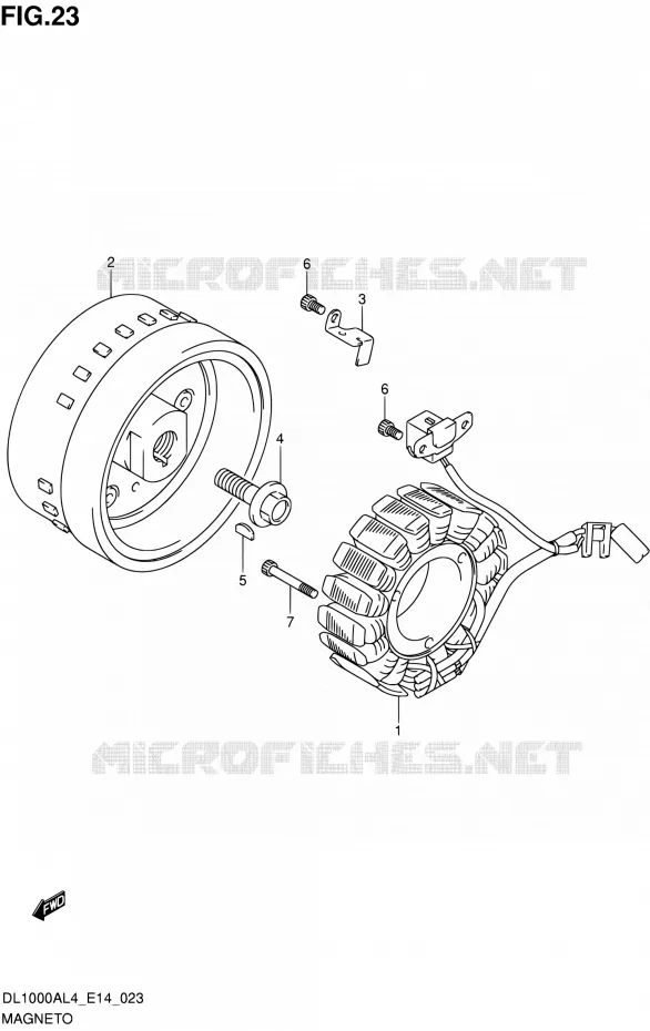 ALLUMAGE ROTOR - STATOR Suzuki MOTO 1000 V-STROM 2014  DL1000A L4 (E14)