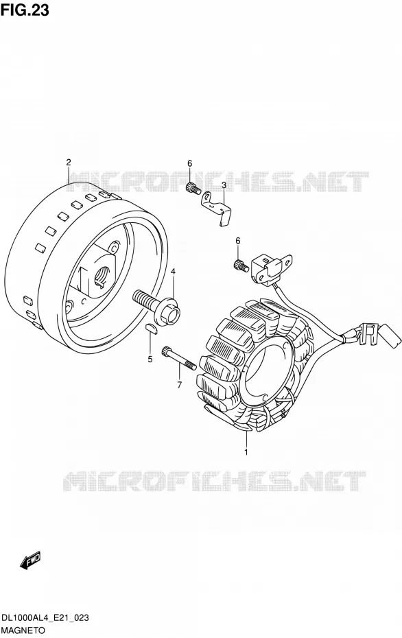 ALLUMAGE ROTOR - STATOR Suzuki MOTO 1000 V-STROM 2014  DL1000A L4 (E21)