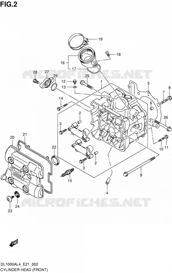 CULASSE (AVT) Suzuki MOTO 1000 V-STROM 2014  DL1000A L4 (E21)