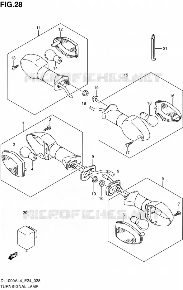 CLIGNOTANTS Suzuki MOTO 1000 V-STROM 2014  DL1000A L4 (E24)