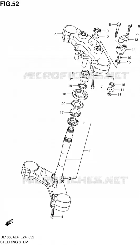 COLONNE DE DIRECTION Suzuki MOTO 1000 V-STROM 2014  DL1000A L4 (E24)