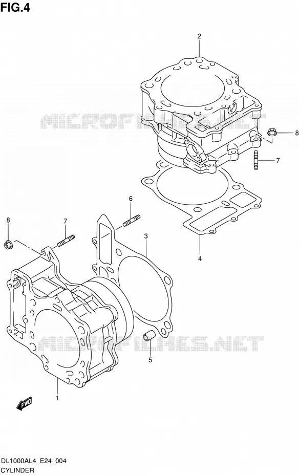 CYLINDRE Suzuki MOTO 1000 V-STROM 2014  DL1000A L4 (E24)