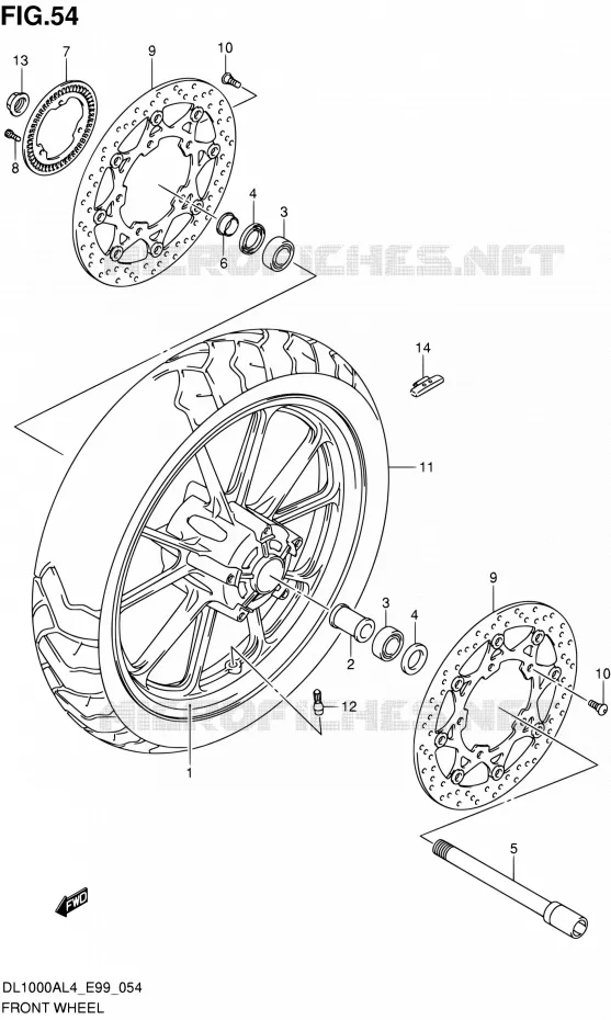 ROUE AVANT Suzuki MOTO 1000 V-STROM 2014  DL1000A L4 (E99)