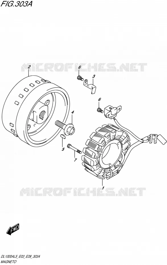 ALLUMAGE ROTOR - STATOR Suzuki MOTO 1000 V-STROM 2015  DL1000A L5 (E03,E28,E33)