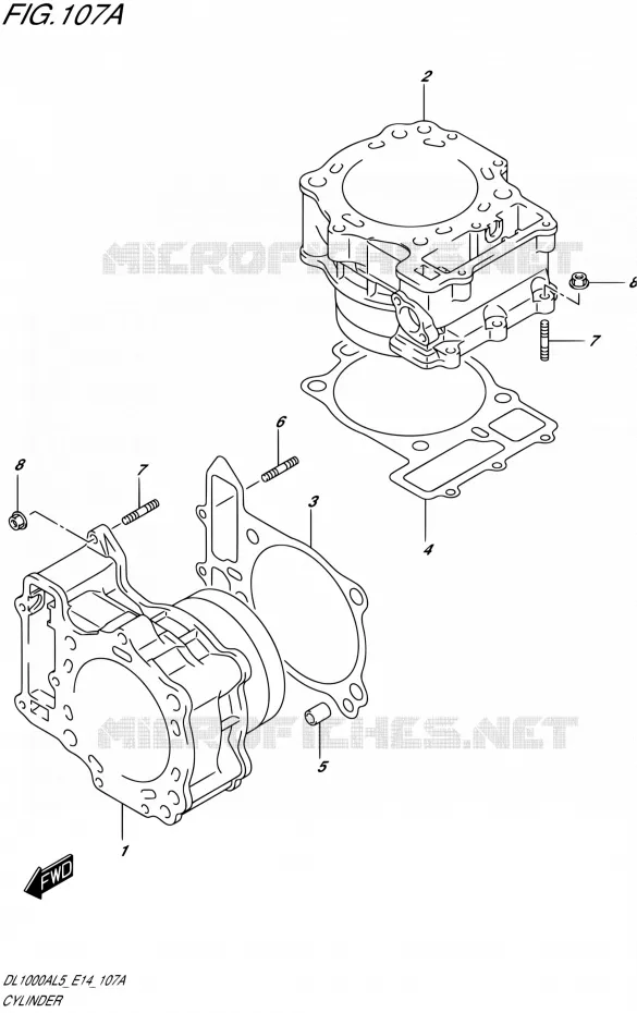 CYLINDRE Suzuki MOTO 1000 V-STROM 2015  DL1000A L5 (E14)