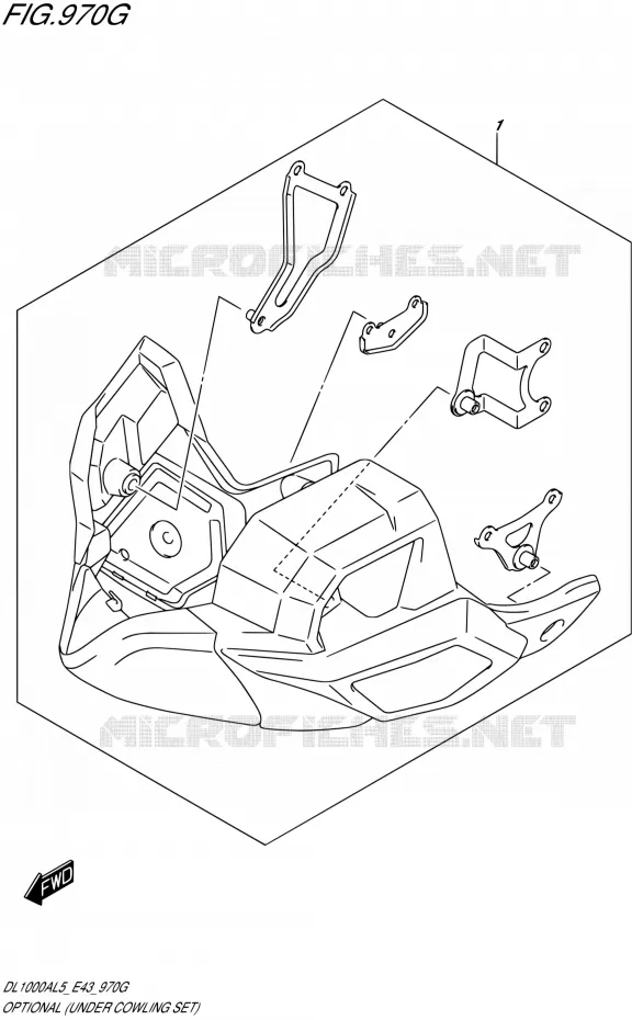OPTIONS (UNDER COWLING SET) Suzuki MOTO 1000 V-STROM 2015  DL1000A L5 (E43)
