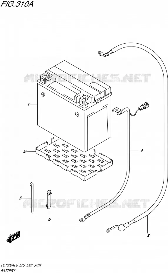 BATTERIE Suzuki MOTO 1000 V-STROM 2016  DL1000A L6 (E03,E28,E33)