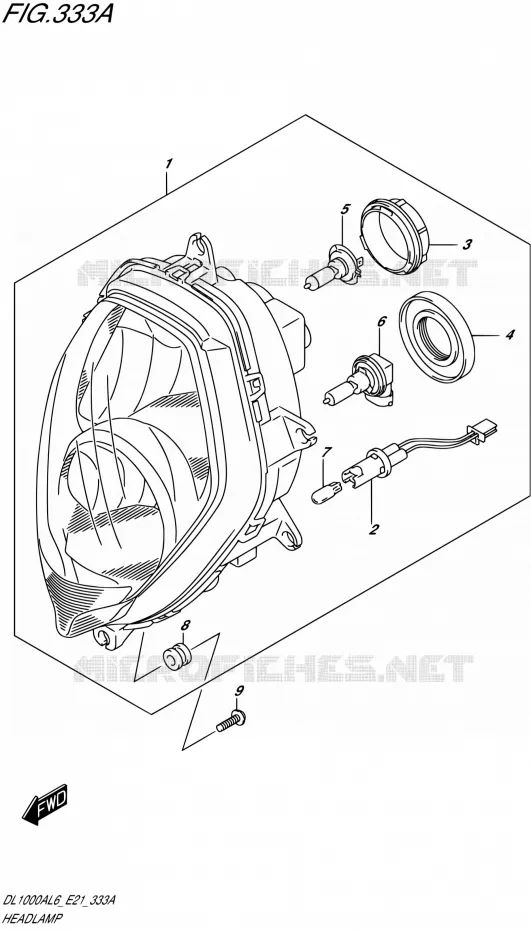 PHARE Suzuki MOTO 1000 V-STROM 2016  DL1000A L6 (E21)