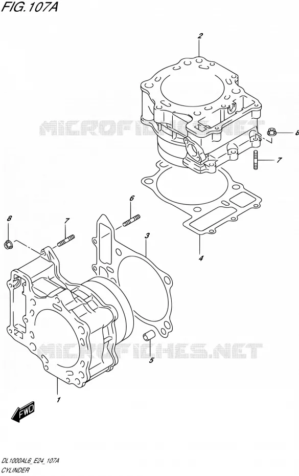 CYLINDRE Suzuki MOTO 1000 V-STROM 2016  DL1000A L6 (E24)