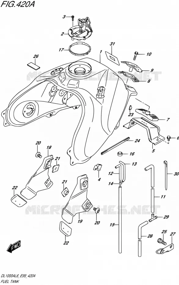 RESERVOIR D'ESSENCE Suzuki MOTO 1000 V-STROM 2016  DL1000A L6 (E99)