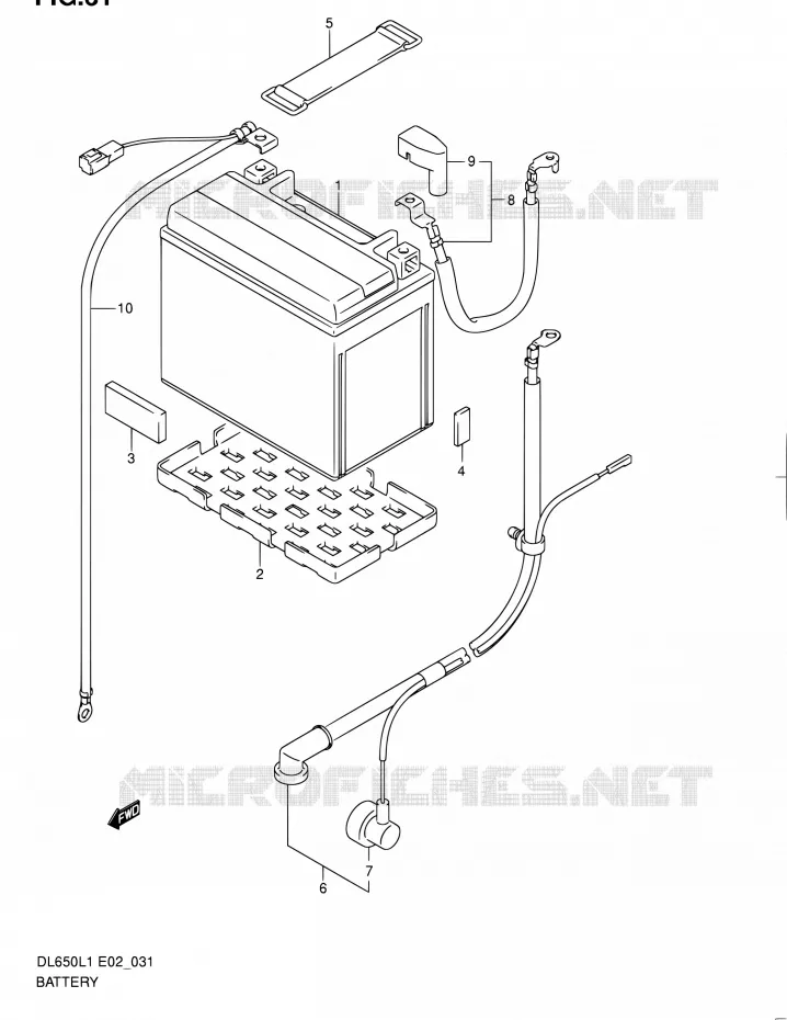 BATTERIE (DL650AL1 E19) Suzuki MOTO 650 V-STROM 2011  DL650A L1 (E02,E19,E24)