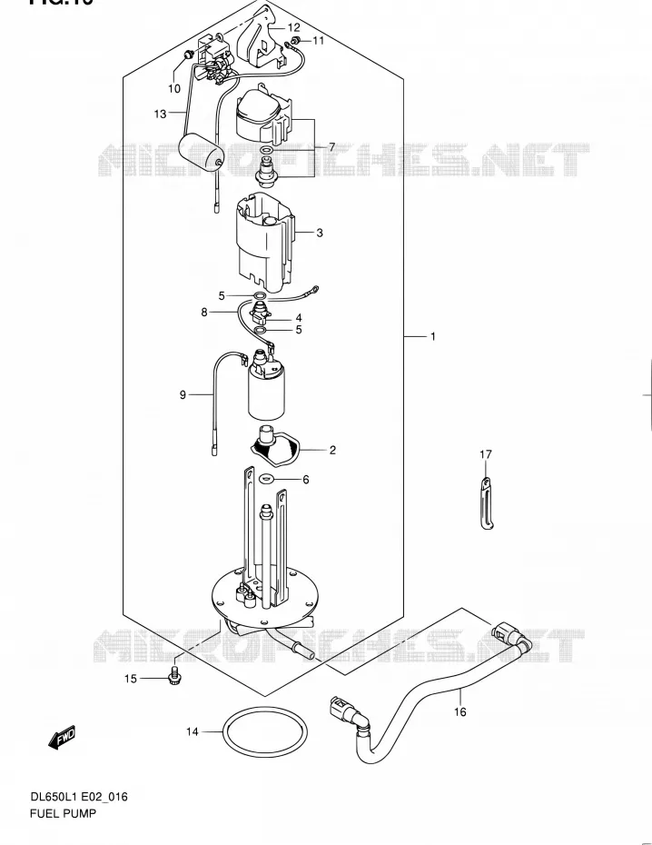POMPE A ESSENCE Suzuki MOTO 650 V-STROM 2011  DL650A L1 (E02,E19,E24)