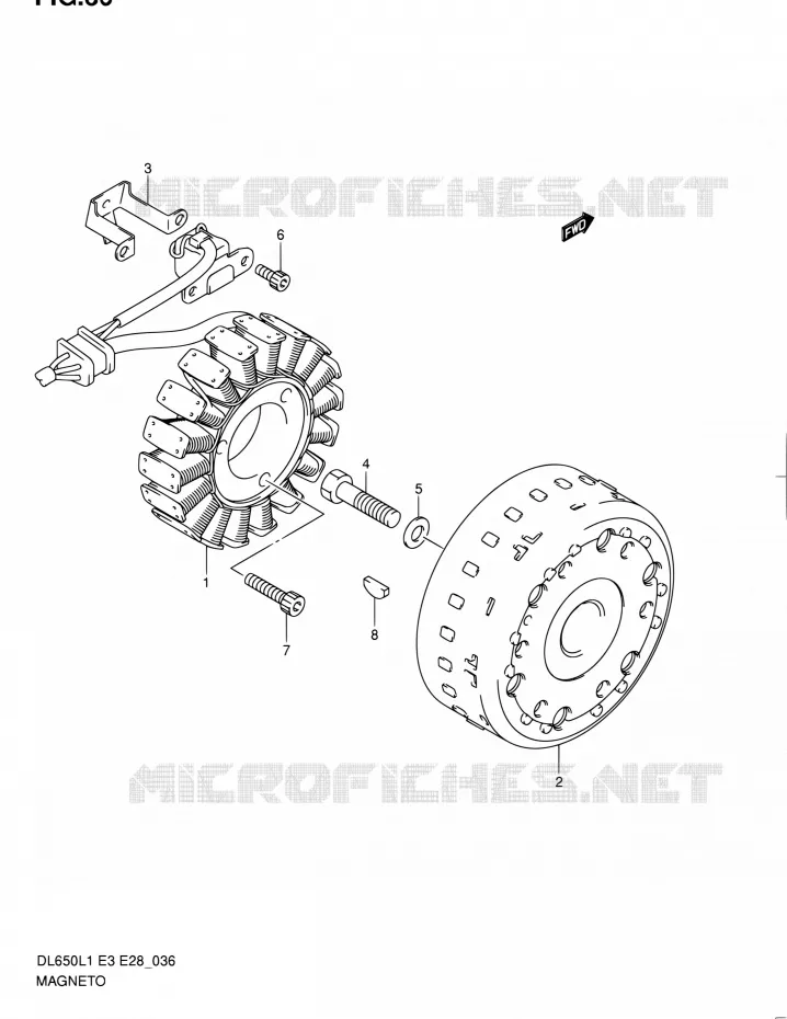 ALLUMAGE ROTOR - STATOR Suzuki MOTO 650 V-STROM 2011  DL650A L1 (E03,E28,E33)