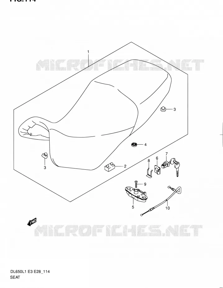 SELLE Suzuki MOTO 650 V-STROM 2011  DL650A L1 (E03,E28,E33)