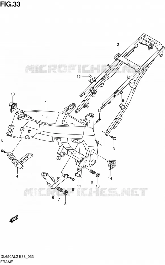 CADRE Suzuki MOTO 650 V-STROM 2012  DL650A L2 (E38)