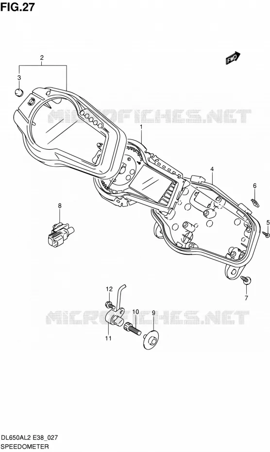 COMPTEUR Suzuki MOTO 650 V-STROM 2012  DL650A L2 (E38)
