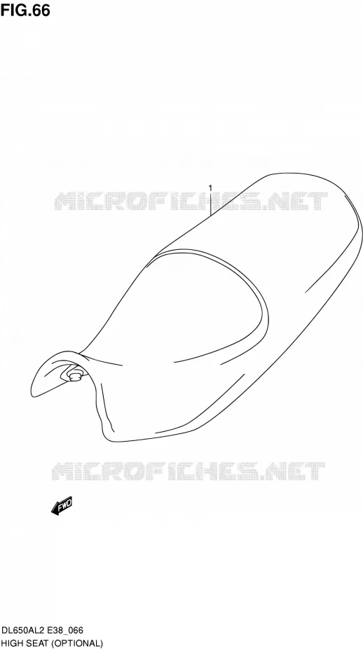 SELLE HAUTE (OPTIONAL) Suzuki MOTO 650 V-STROM 2012  DL650A L2 (E38)