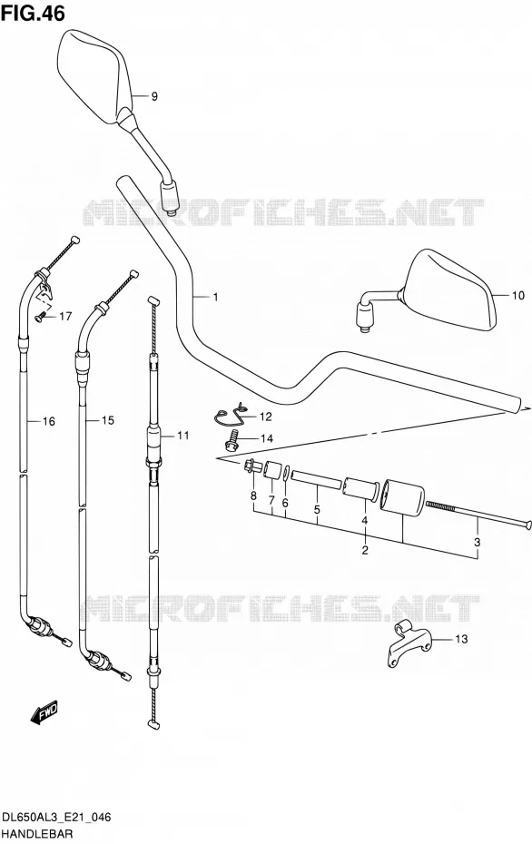 GUIDON Suzuki MOTO 650 V-STROM 2013  DL650A L3 (E21)