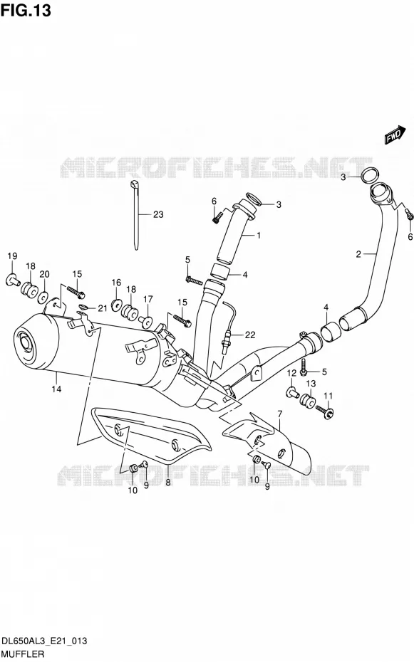 SILENCIEUX Suzuki MOTO 650 V-STROM 2013  DL650A L3 (E21)