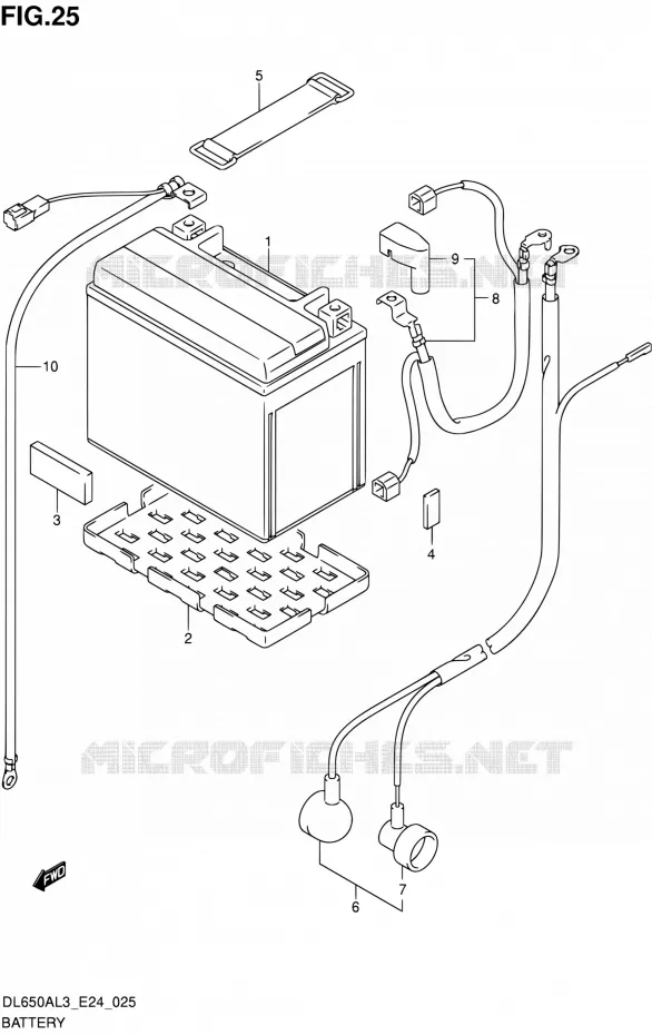 BATTERIE Suzuki MOTO 650 V-STROM 2013  DL650A L3 (E24)