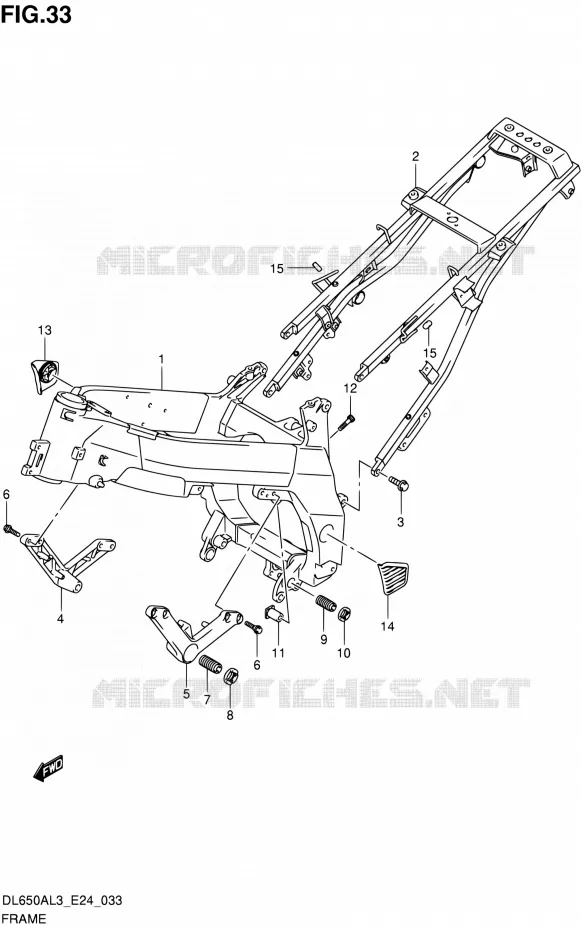 CADRE Suzuki MOTO 650 V-STROM 2013  DL650A L3 (E24)