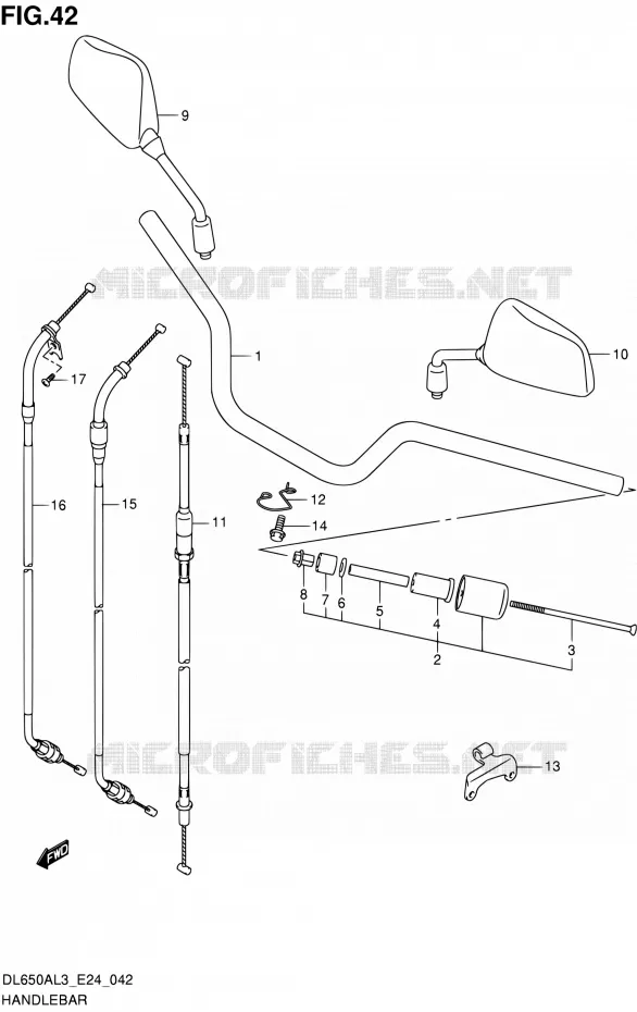 GUIDON Suzuki MOTO 650 V-STROM 2013  DL650A L3 (E24)