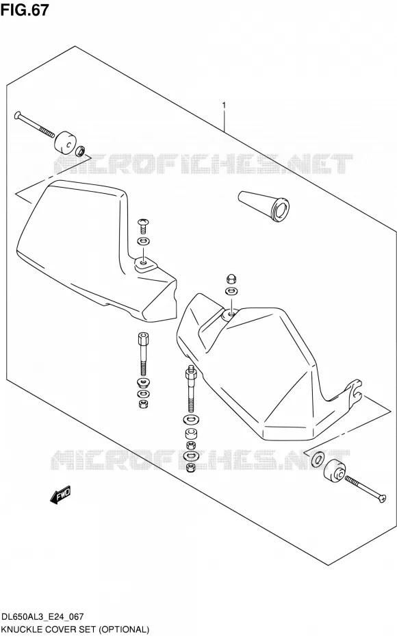 PROTEGES MAINS (OPTIONAL) Suzuki MOTO 650 V-STROM 2013  DL650A L3 (E24)
