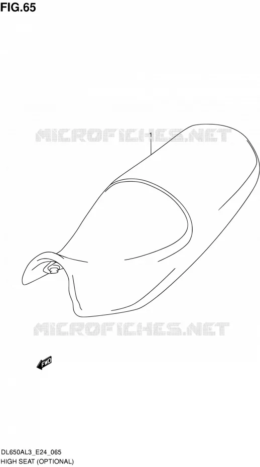 SELLE HAUTE (OPTIONAL) Suzuki MOTO 650 V-STROM 2013  DL650A L3 (E24)