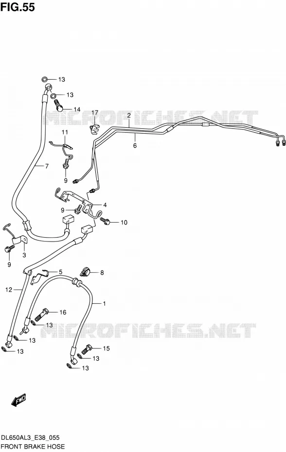 DURITE DE FREIN AVANT Suzuki MOTO 650 V-STROM 2013  DL650A L3 (E38)