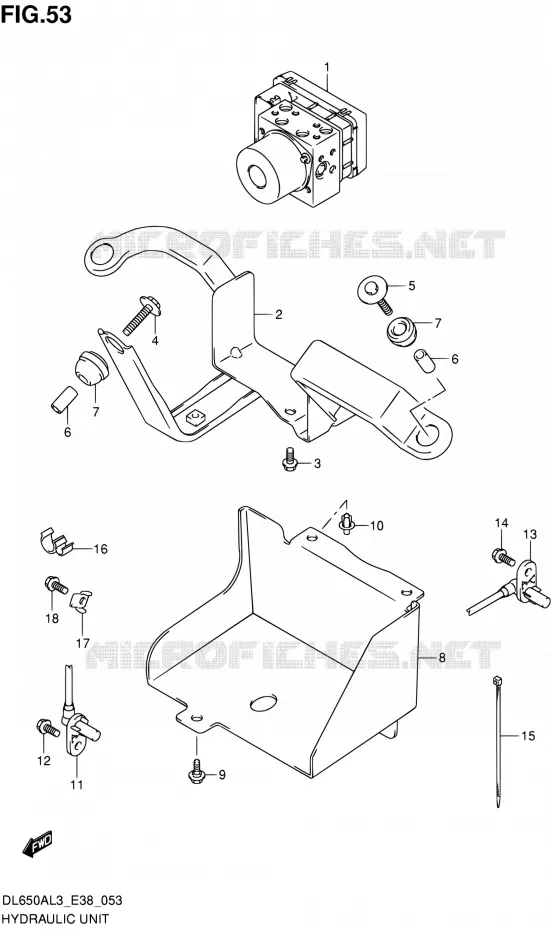 SYSTÈME ABS Suzuki MOTO 650 V-STROM 2013  DL650A L3 (E38)