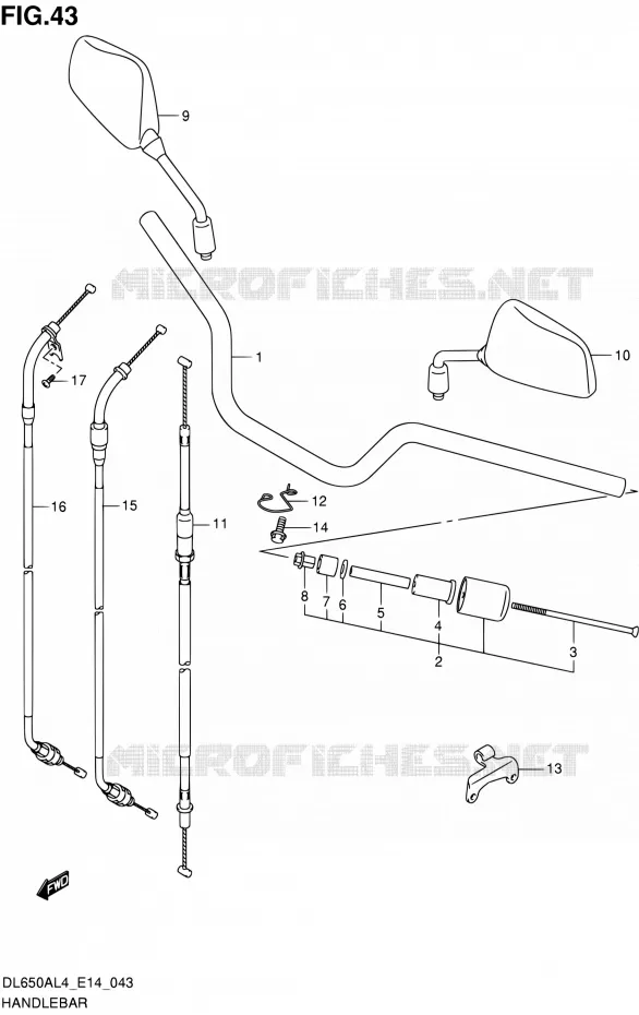 GUIDON Suzuki MOTO 650 V-STROM 2014  DL650A L4 (E14)