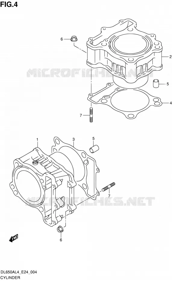 CYLINDRE Suzuki MOTO 650 V-STROM 2014  DL650A L4 (E24)