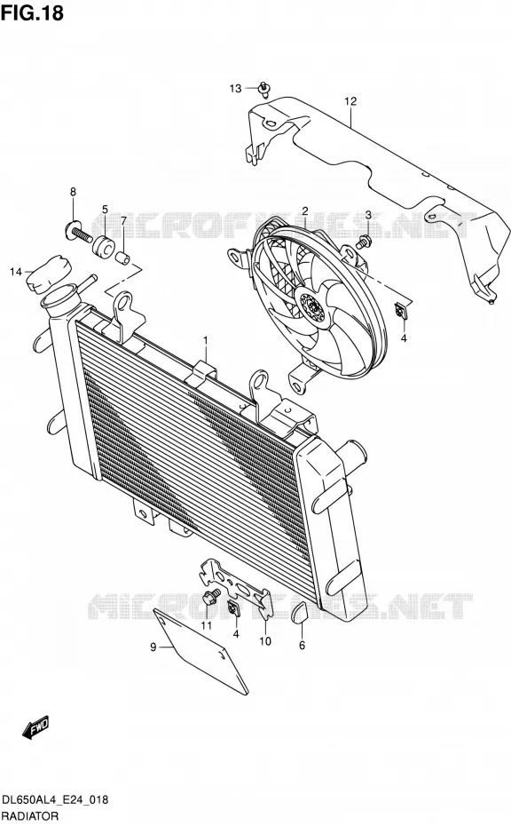 RADIATEUR Suzuki MOTO 650 V-STROM 2014  DL650A L4 (E24)