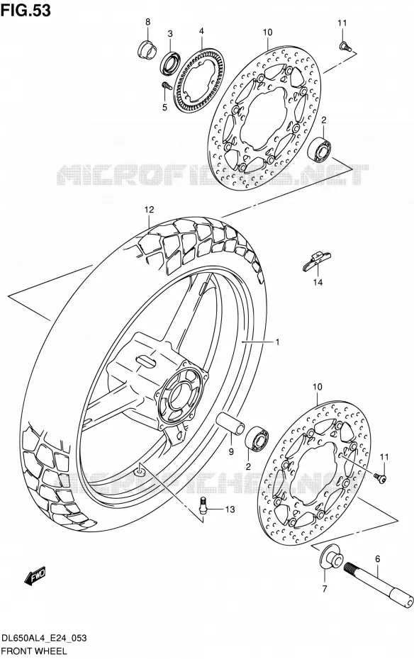 ROUE AVANT Suzuki MOTO 650 V-STROM 2014  DL650A L4 (E24)