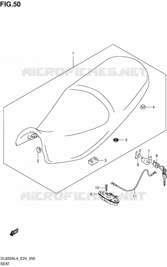SELLE Suzuki MOTO 650 V-STROM 2014  DL650A L4 (E24)