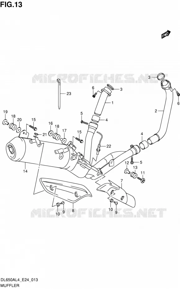 SILENCIEUX Suzuki MOTO 650 V-STROM 2014  DL650A L4 (E24)