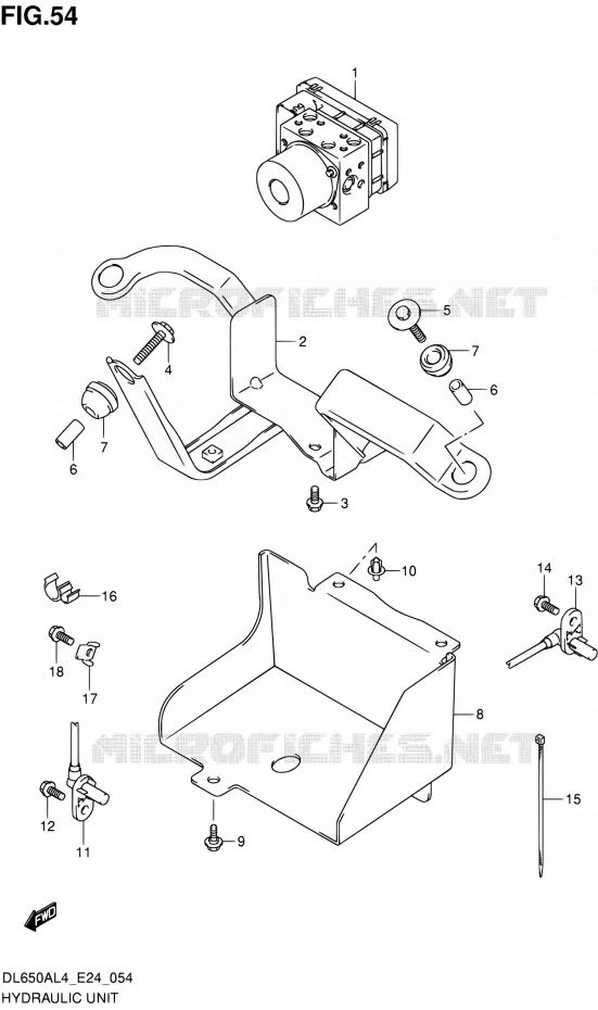 SYSTÈME ABS Suzuki MOTO 650 V-STROM 2014  DL650A L4 (E24)