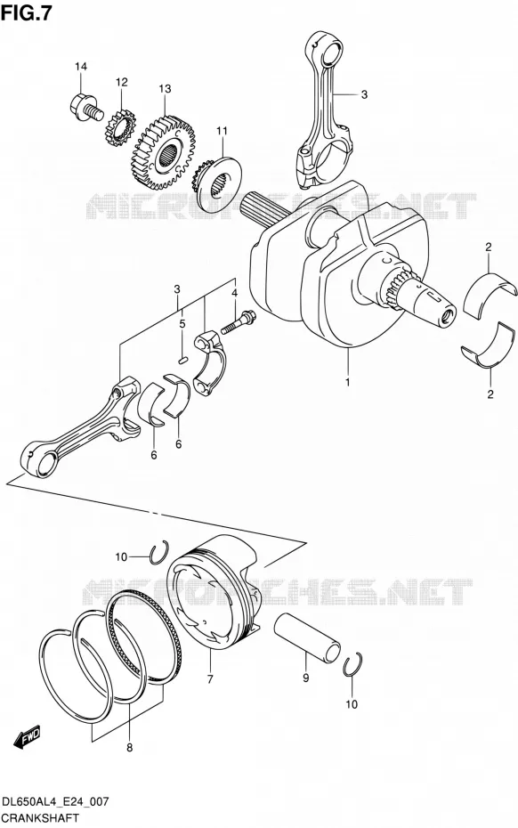 VILEBREQUIN Suzuki MOTO 650 V-STROM 2014  DL650A L4 (E24)