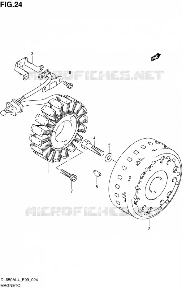 ALLUMAGE ROTOR - STATOR Suzuki MOTO 650 V-STROM 2014  DL650A L4 (E99)