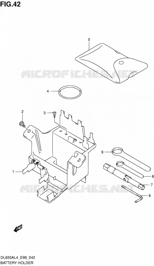 BAC A BATTERIE - OUTILS Suzuki MOTO 650 V-STROM 2014  DL650A L4 (E99)