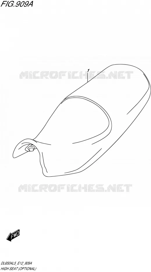 SELLE HAUTE (OPTIONAL) Suzuki MOTO 650 V-STROM 2015  DL650A L5 (E12)