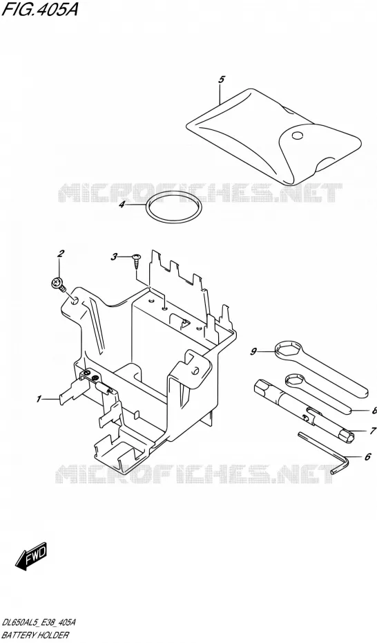 BAC A BATTERIE - OUTILS Suzuki MOTO 650 V-STROM 2015  DL650A L5 (E38)